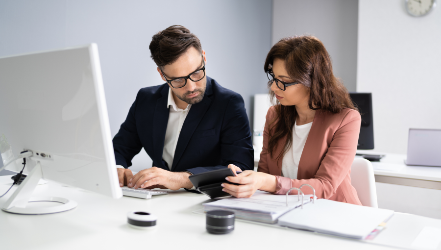 showing documents on tablet